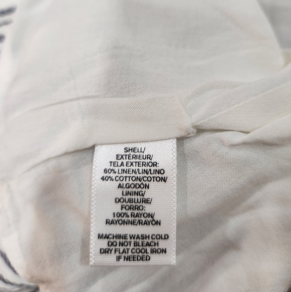 Loft Striped Sleeveless Linen Blend Dress Size Medium - Picture 5 of 7